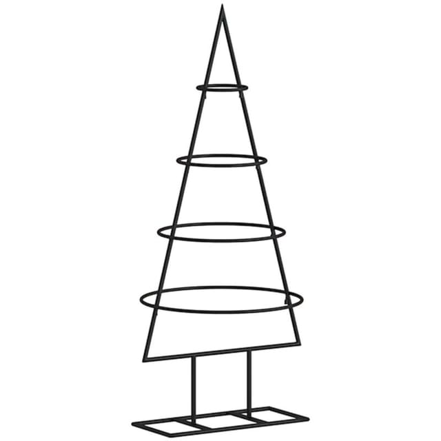 Metall-Weihnachtsbaum Deko Schwarz 60 cm vidaXL
