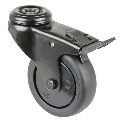 Lenkrolle m.Festst.D.75mm Trgf.75kg Rückenloch 10,2 m.Festst.
