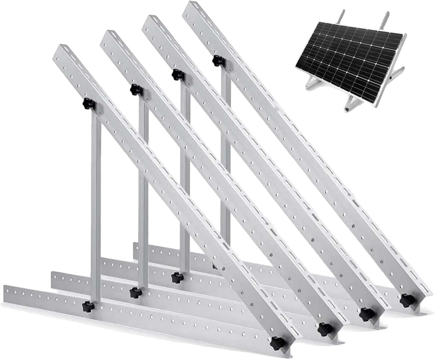 Solarmodulhalterung, Verstellbarer Winkel, Hohe Tragfähigkeit, 47 Zoll, 2 Sets