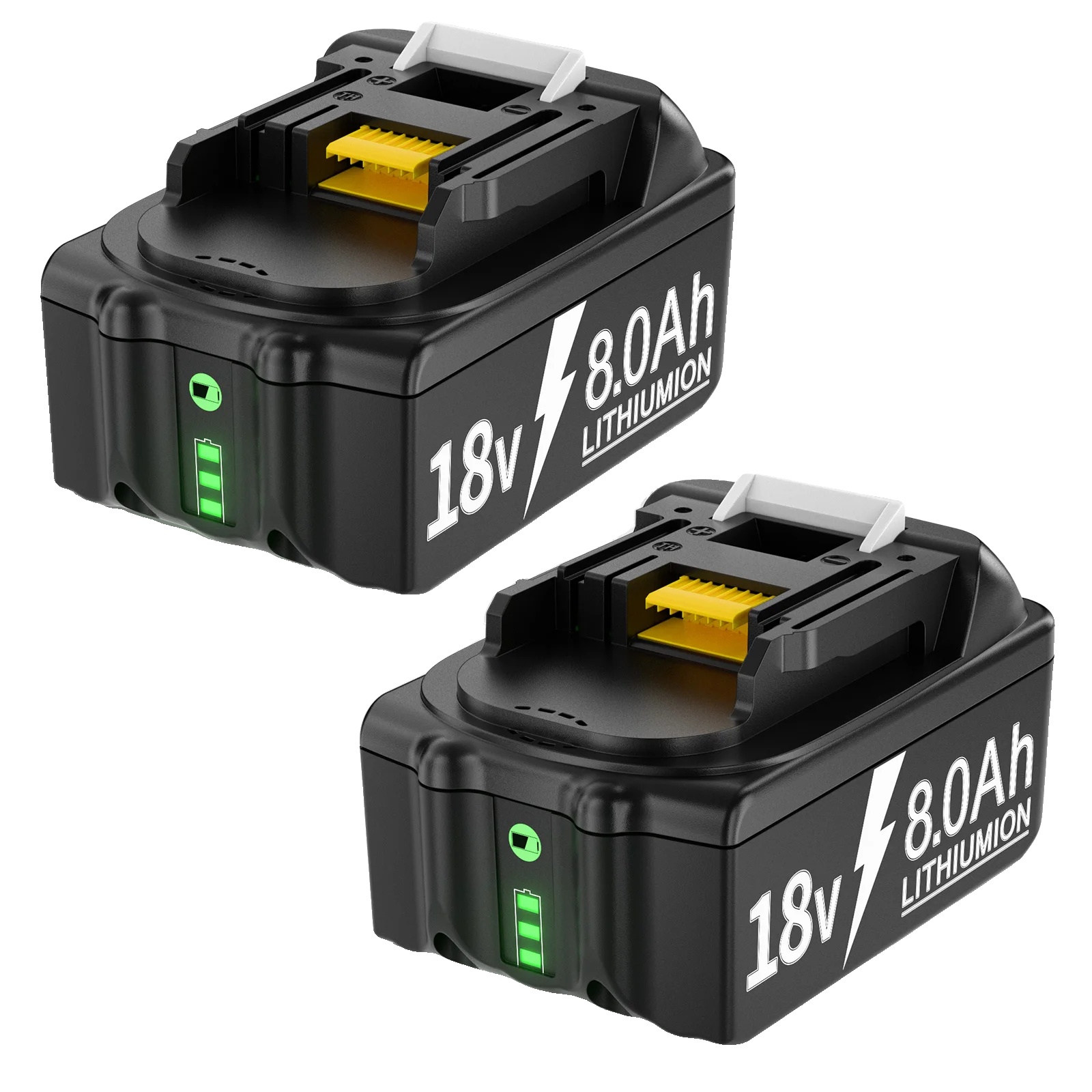 Akku, 8000 Mah Kapazität, Kompatibel Mit Verschiedenen Werkzeugserien, 2er-pack 8000 Mah