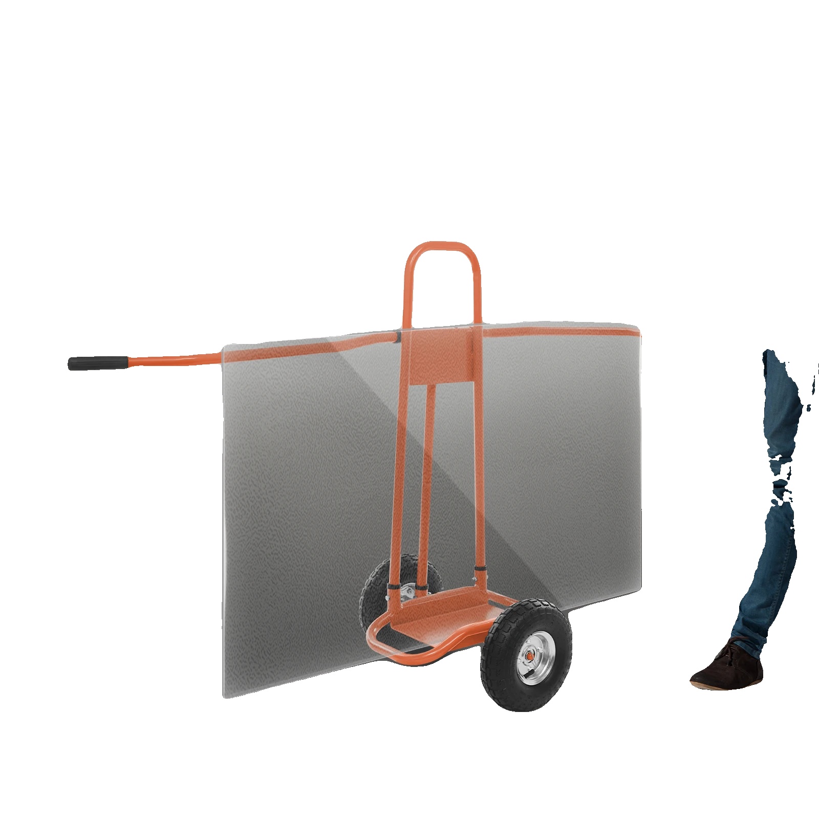 Gipskartonwagen, Tragkraft 220 Kg, Abmessungen 120 Cm X 85 Cm, Raddurchmesser 26 Cm, Material: Eisen, Einfache Montage