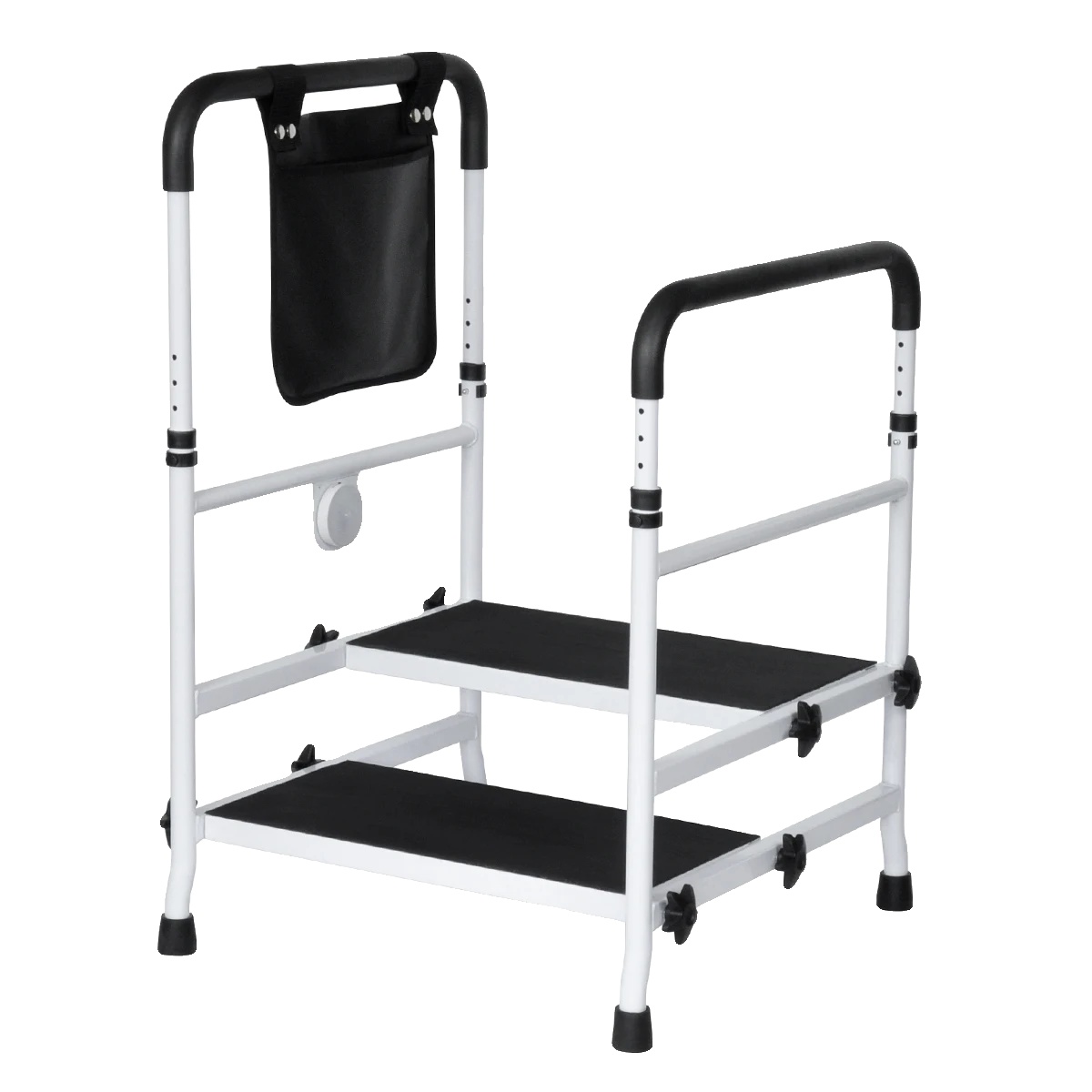 Stahltrittleiter, Verstellbarer, Rutschfester Handlauf, Tragkraft 204 Kg, 606 Cm Hoch