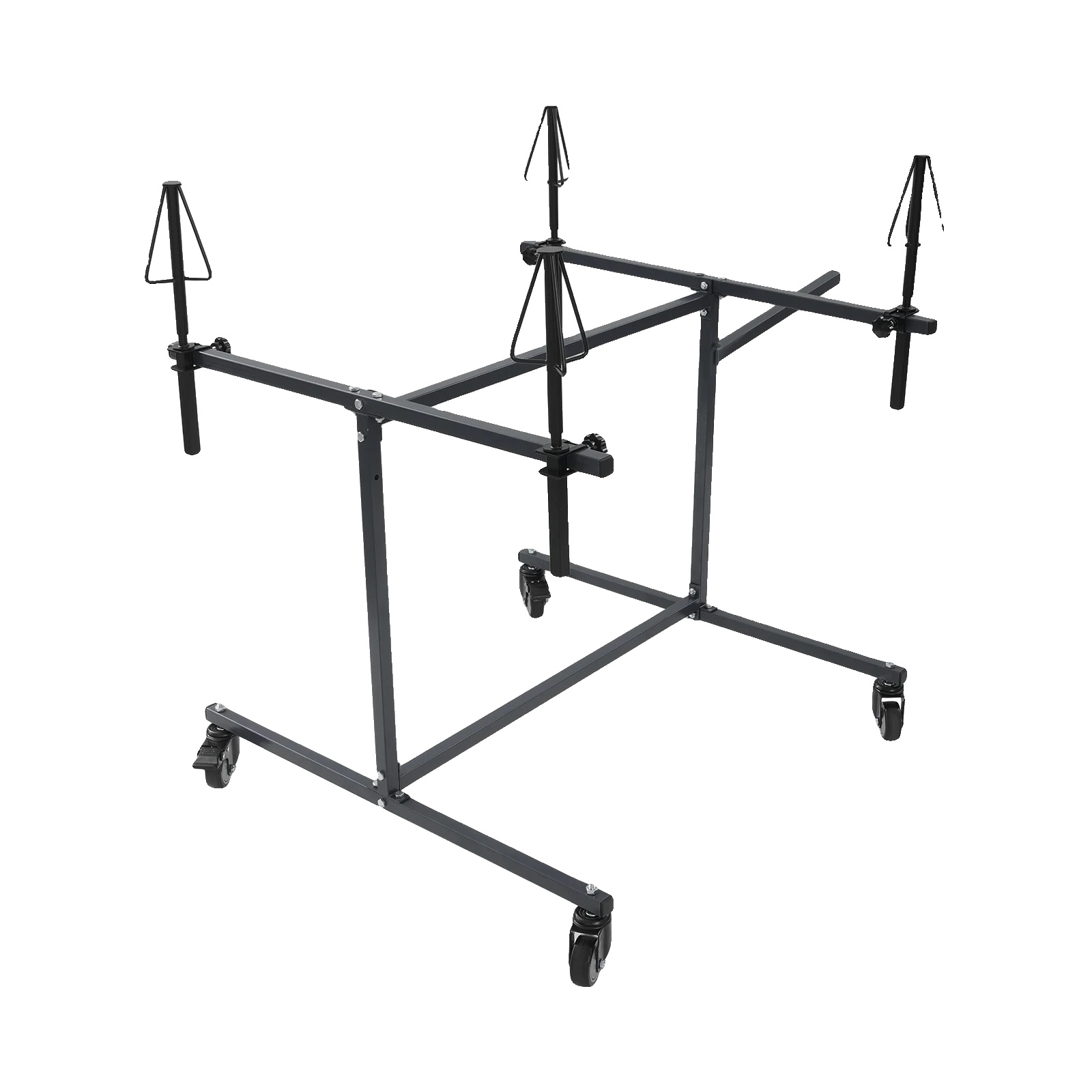 Autoreparaturständer, 100 Kg Tragkraft, 15 Cm Verstellbare Kegelhöhe, 80 Cm Höhe, Verzinktes Stahlmaterial, 4 Universalräder