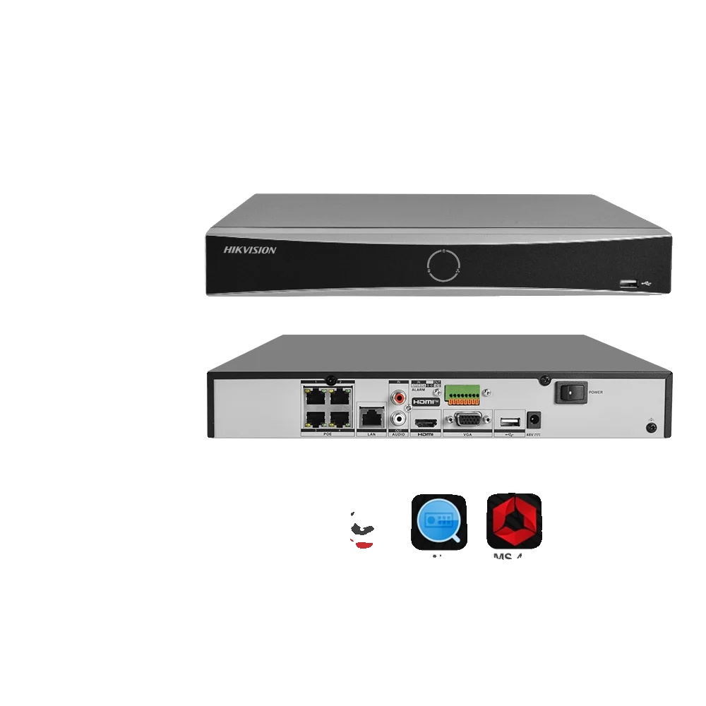 Netzwerk-videorekorder Für Überwachungszwecke, 4k-videounterstützung, Poe-fähig, Keine Weiteren Angaben, 4 Kanäle, Eu-stecker