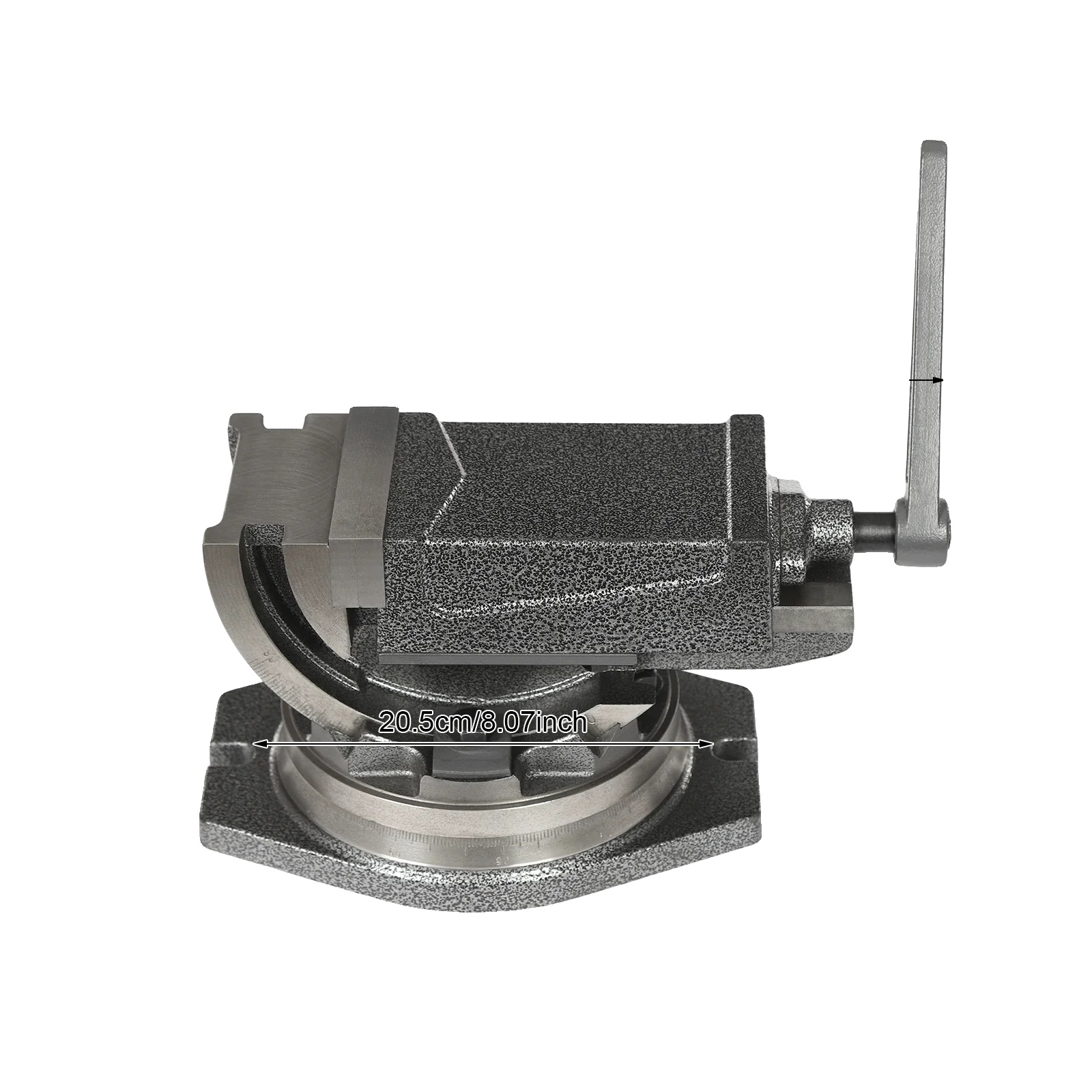 Schraubstock, 360° Drehbar, Verstellbare Winkel, Silber