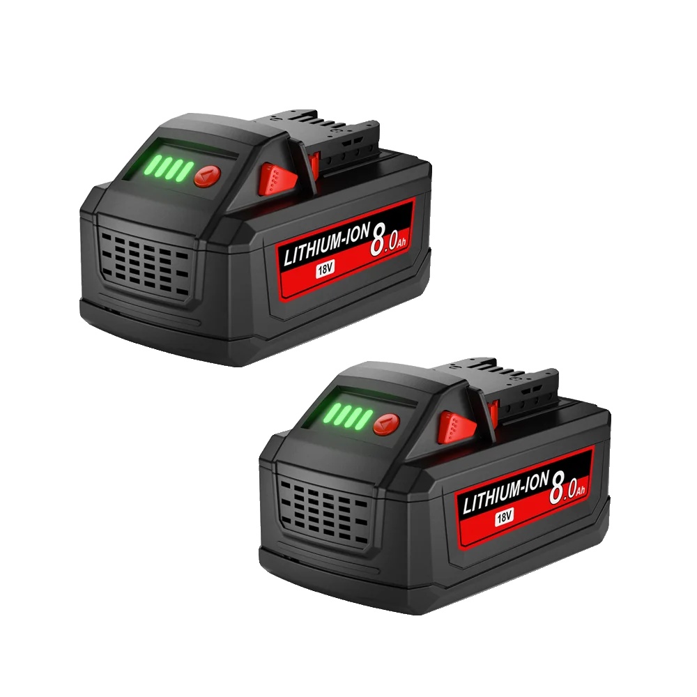 Akku Für Elektrowerkzeuge, 8000 Mah Kapazität, Kompatibel Mit M18-werkzeugen, 2 X 8 Ah Akkus