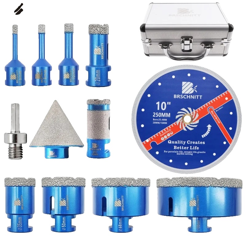 Diamantbohrer-set, Vielseitig Einsetzbar Für Fliesen Und Granit, 12-teiliges Set