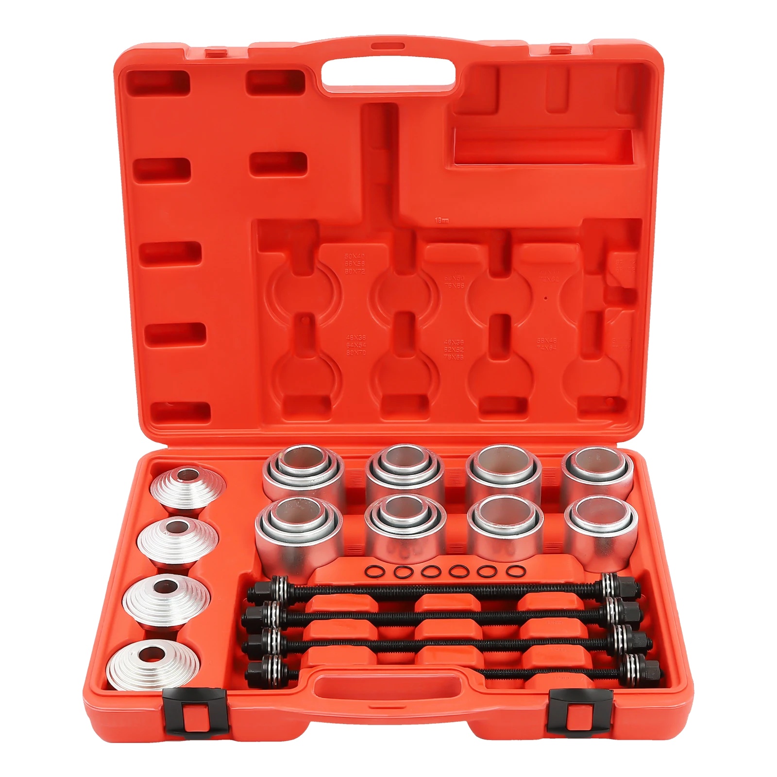 Hülsenwerkzeug, 28-teilig, Aus Kohlenstoffstahl 45, Hülsenlänge 55 Mm (2,16 Zoll), Kompatibel Mit Muttern M10-m16, Innendurchmesser 36 Mm Bis 72 Mm