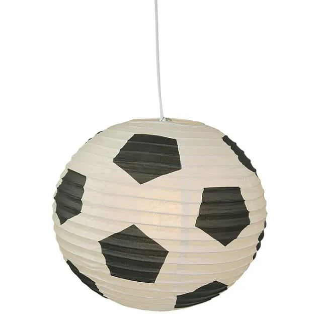Niermann - Papier Lampenschirm für Fussball-Fans Papier Lampe mit Fussball Motiv ø 40 cm