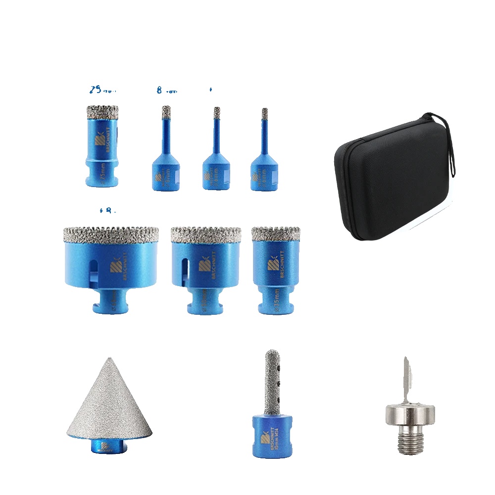 Kernbohrer-set, 10 Diamantbohrer, Mehrzweckadapter, 10-teiliges Set, M14-gewinde