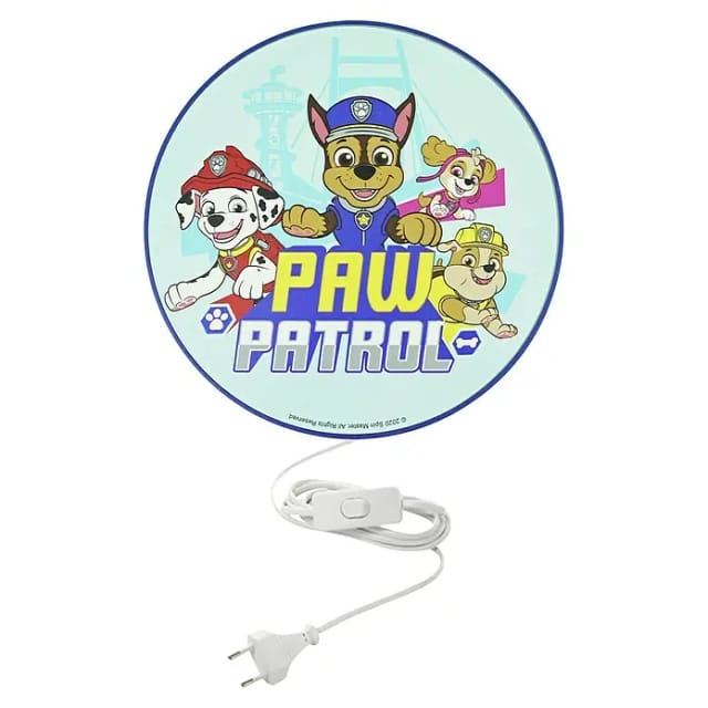 Kinderzimmer Wandlampe ø 25cm in Blau paw patrol die super Hunde