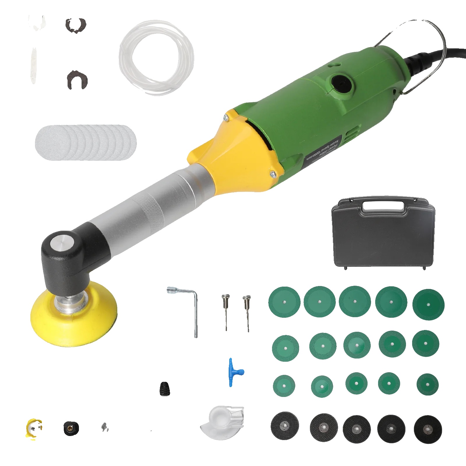 Elektrischer Winkelschleifer, 6-stufige Geschwindigkeitsregelung, Vielseitig Einsetzbar, 220 V 350 W (b)