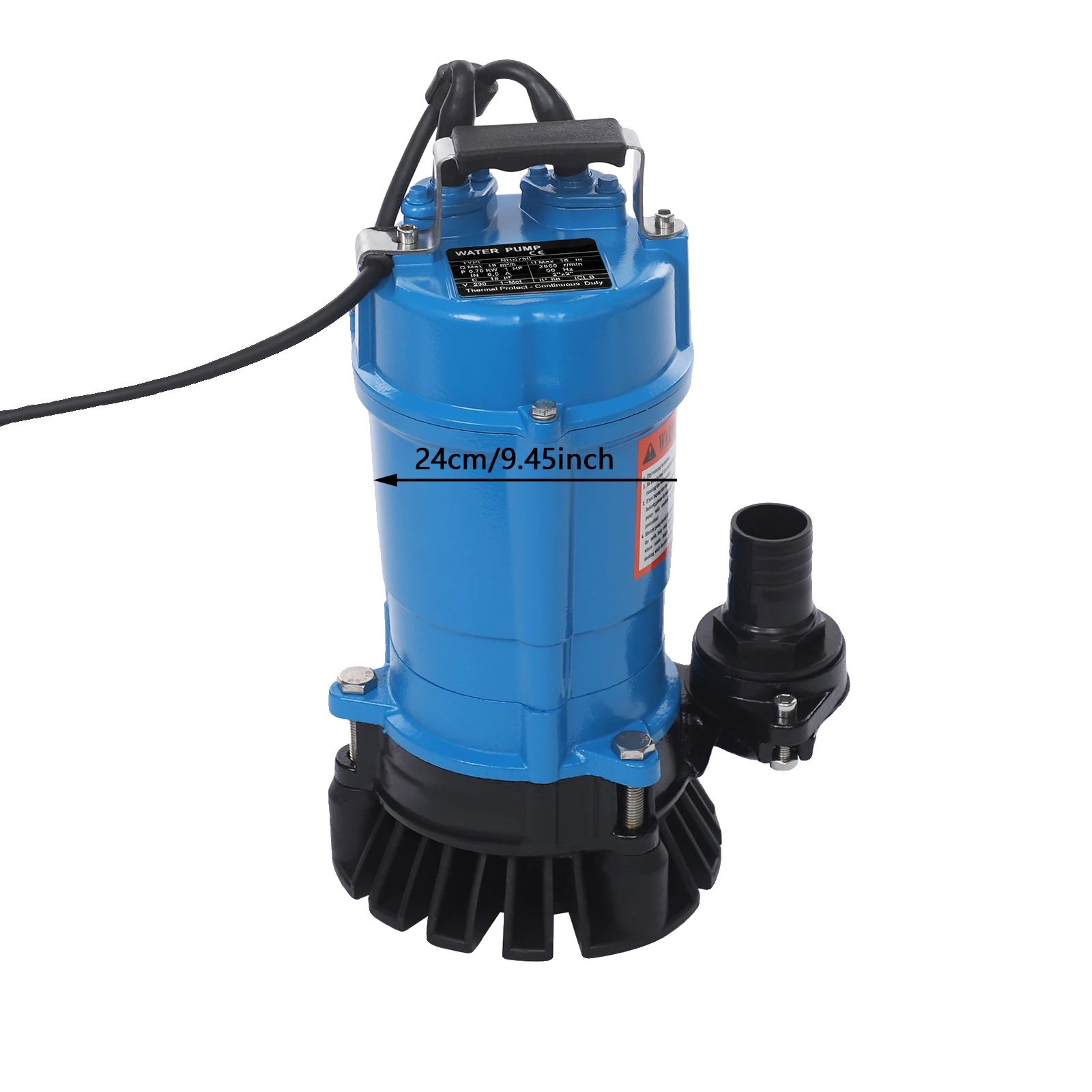 Tauchpumpe, Hohe Förderleistung, Robuste Bauweise, 700 W, Blau