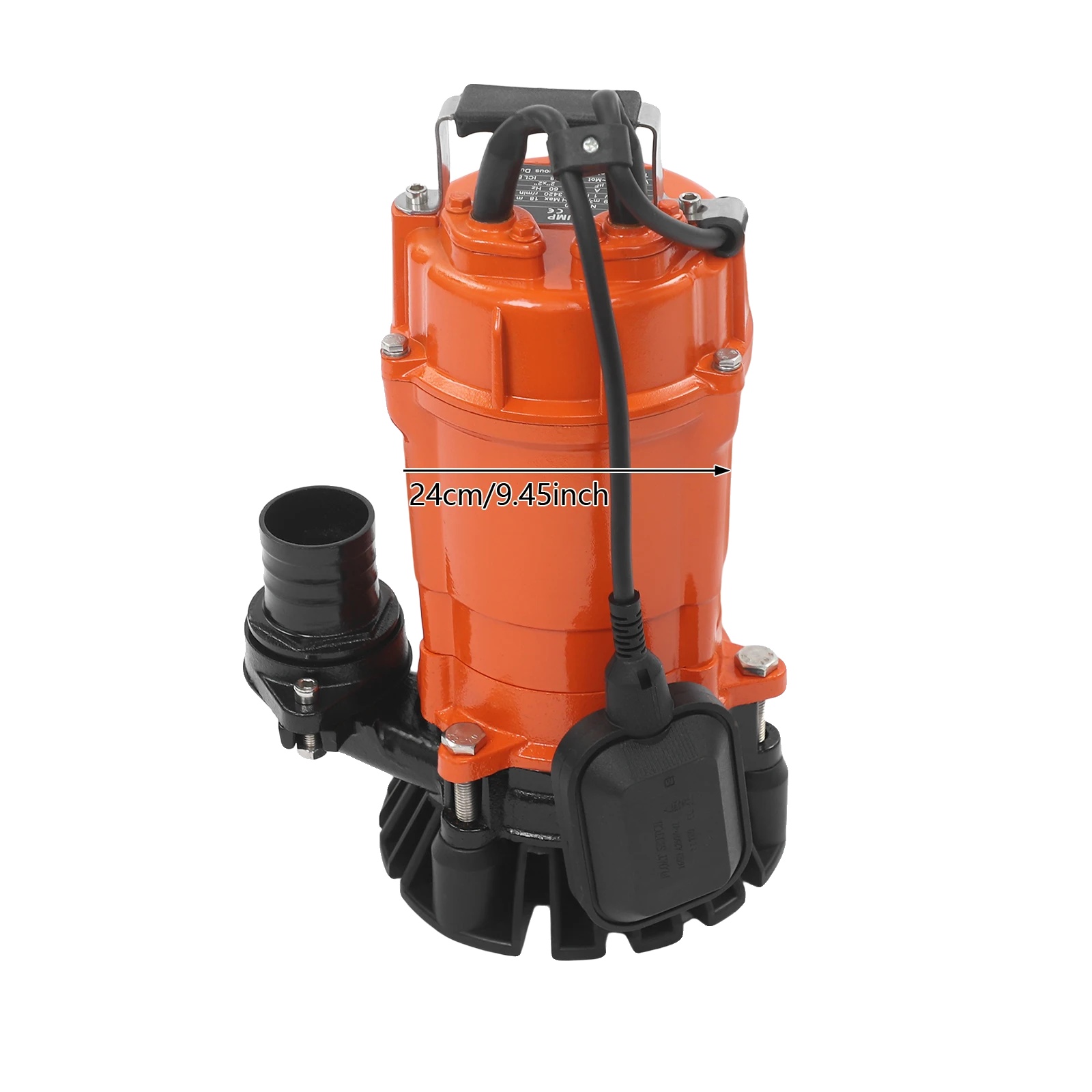 Tauchpumpe, Hohe Förderleistung, Robuste Bauweise, 700 W, Orange