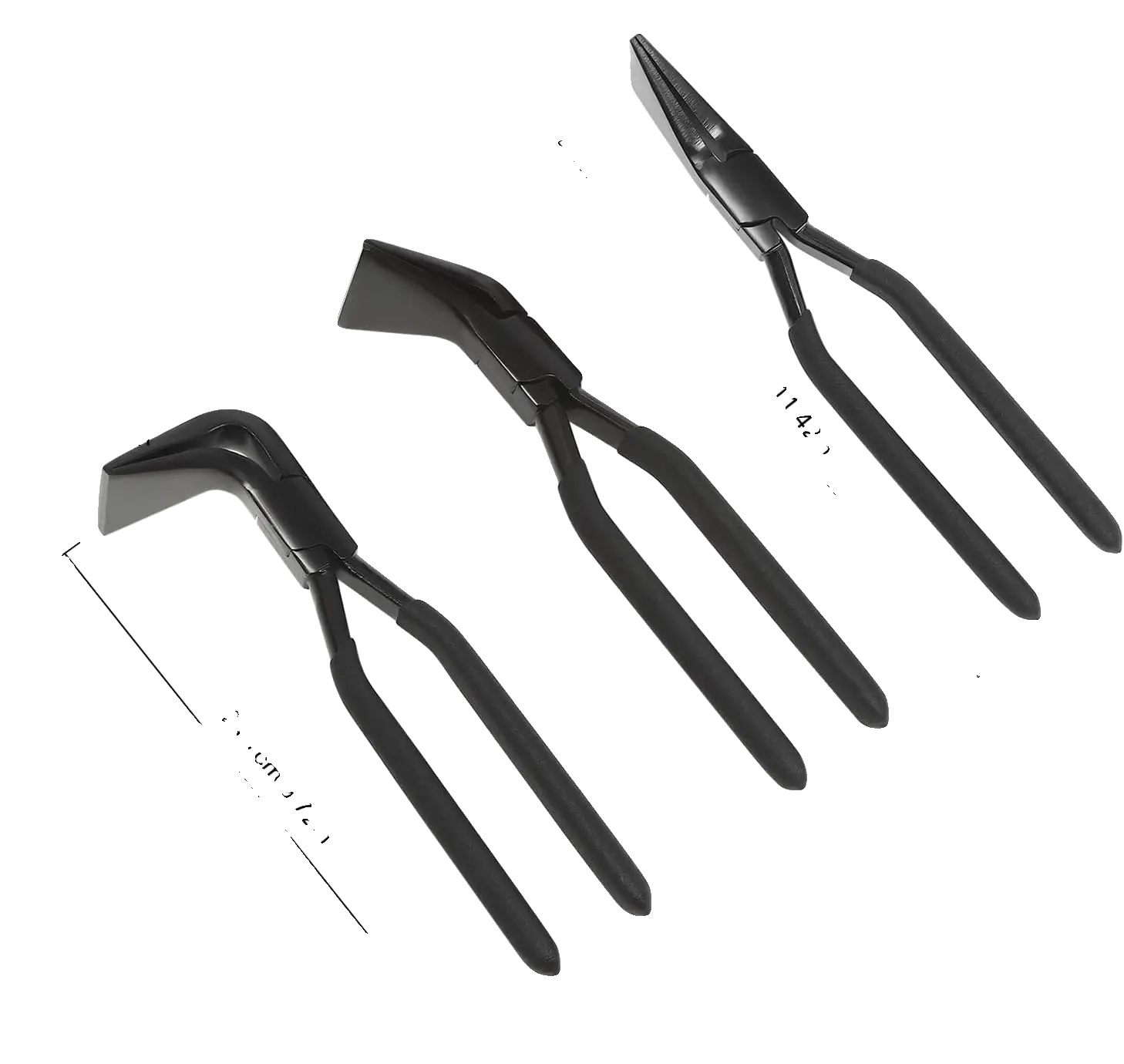 Klappzange, 3-teiliges Set, Aus Robustem Kohlenstoffstahl, Schwarz