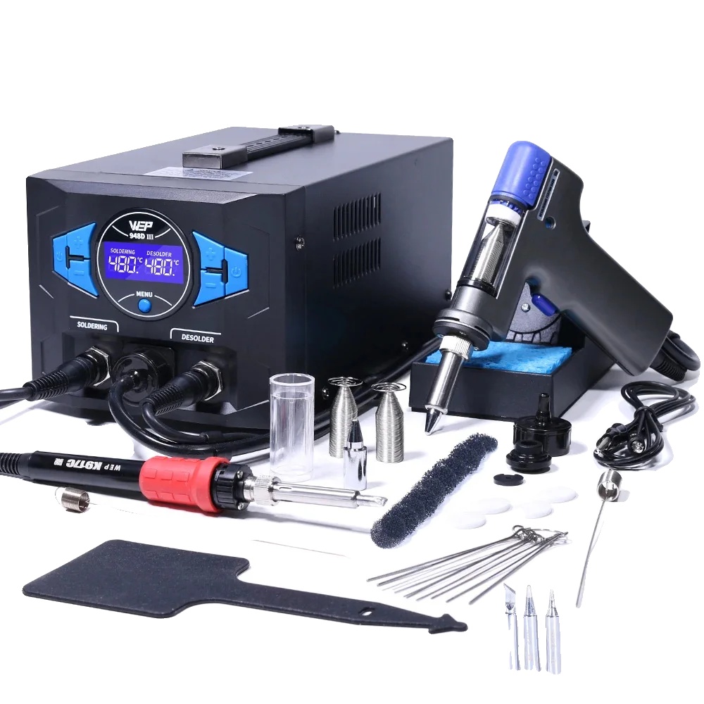 Digitale Lötstation, 2-in-1-funktionalität, Präzise Temperaturregelung, 948d-iii Set 1, 220 V Eu-b