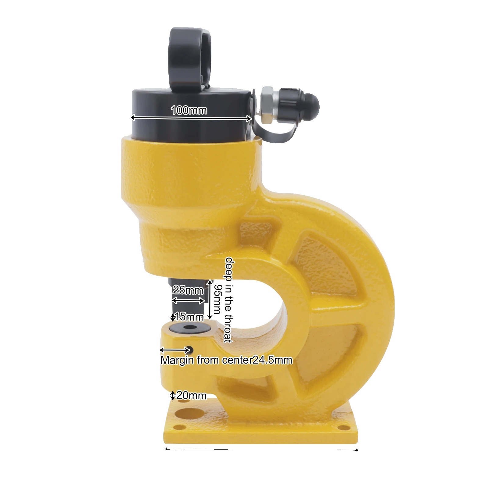 Hydraulische Bohrmaschine, 31 Tonnen Bohrdruck, Vielseitig Einsetzbar, Gelb