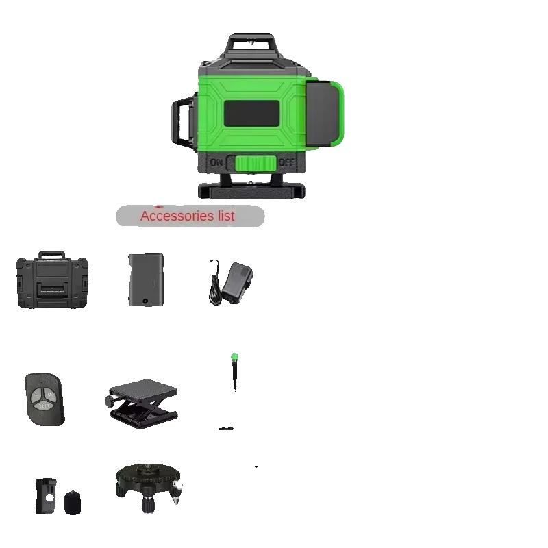 Laser-nivelliergerät, Mehrlinien-design, Gut Sichtbare Grüne Laserstrahlen, 16 Linien (kunststoffbox)