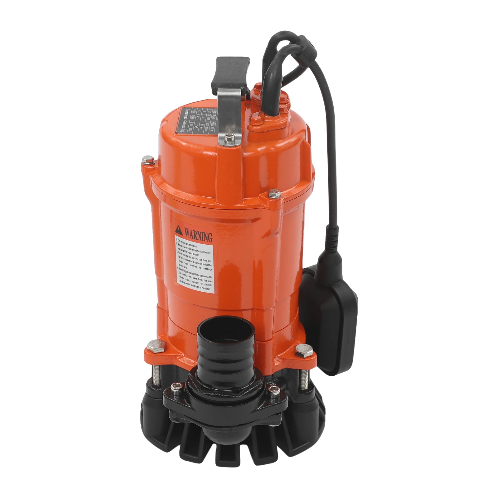 Tauchpumpe, Hohe Förderleistung, Robuste Bauweise, 750 W, Orange, Eu-a