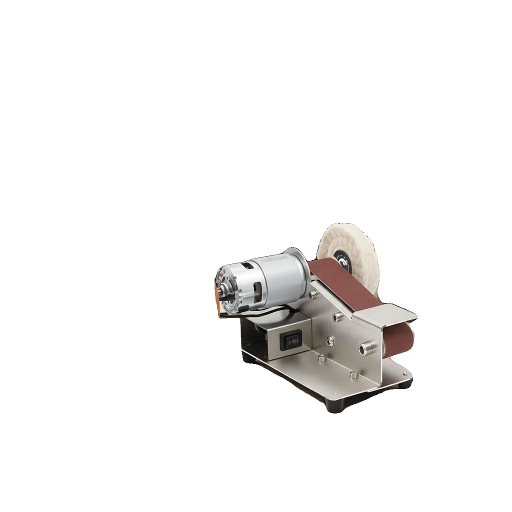 Mini-bandschleifer, 30 X 330 Mm Schleifband, 150 W Leistung, Max. 9000 U/min, Verstellbarer Arbeitstisch, 7-stufige Drehzahlregelung
