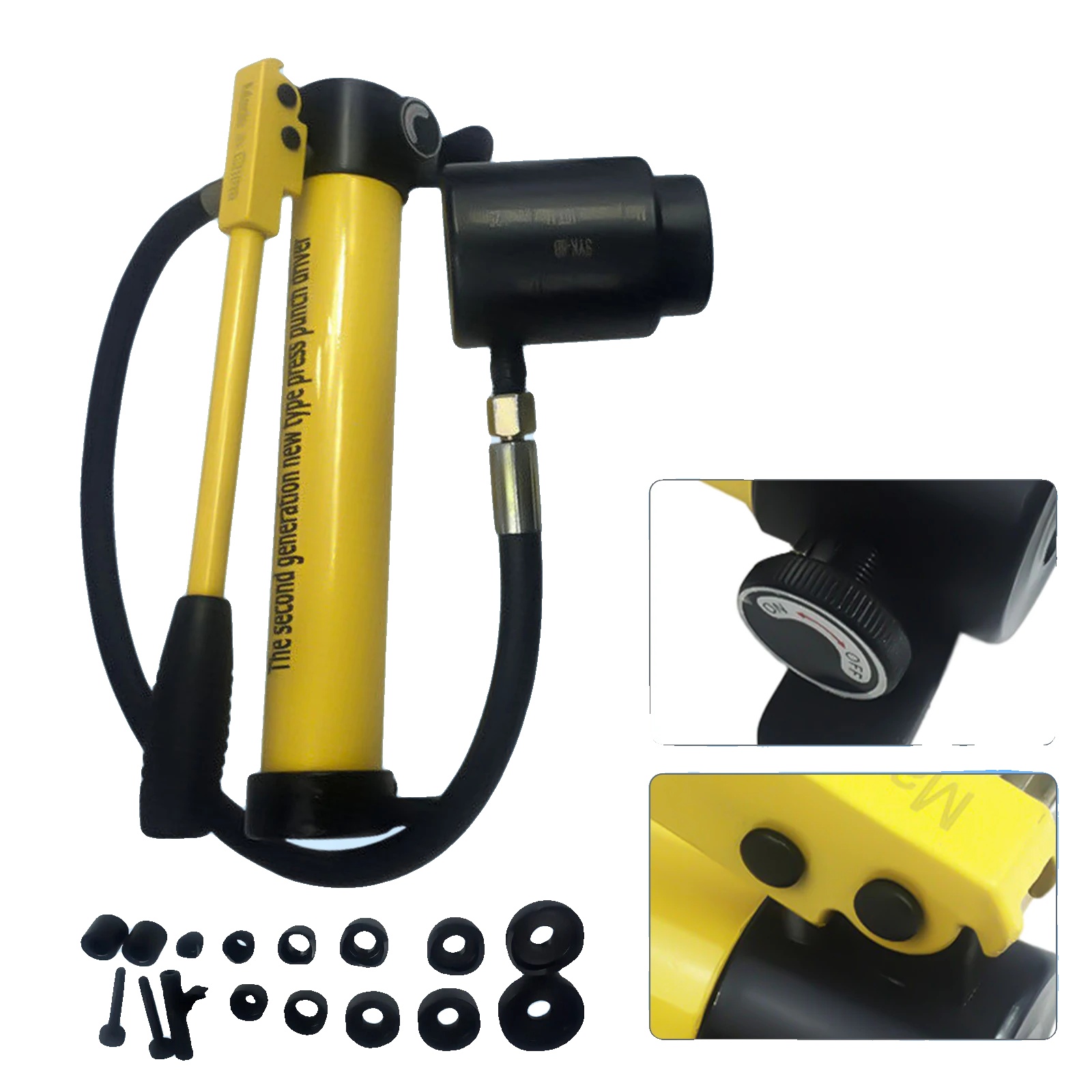 Hydraulischer Stanzsatz, 8 Tonnen Kapazität, 6 Kompatible Matrizengrößen, Manuelle Bedienung, Baueisen Bis 3 Mm, Edelstahl Bis 1,2 Mm
