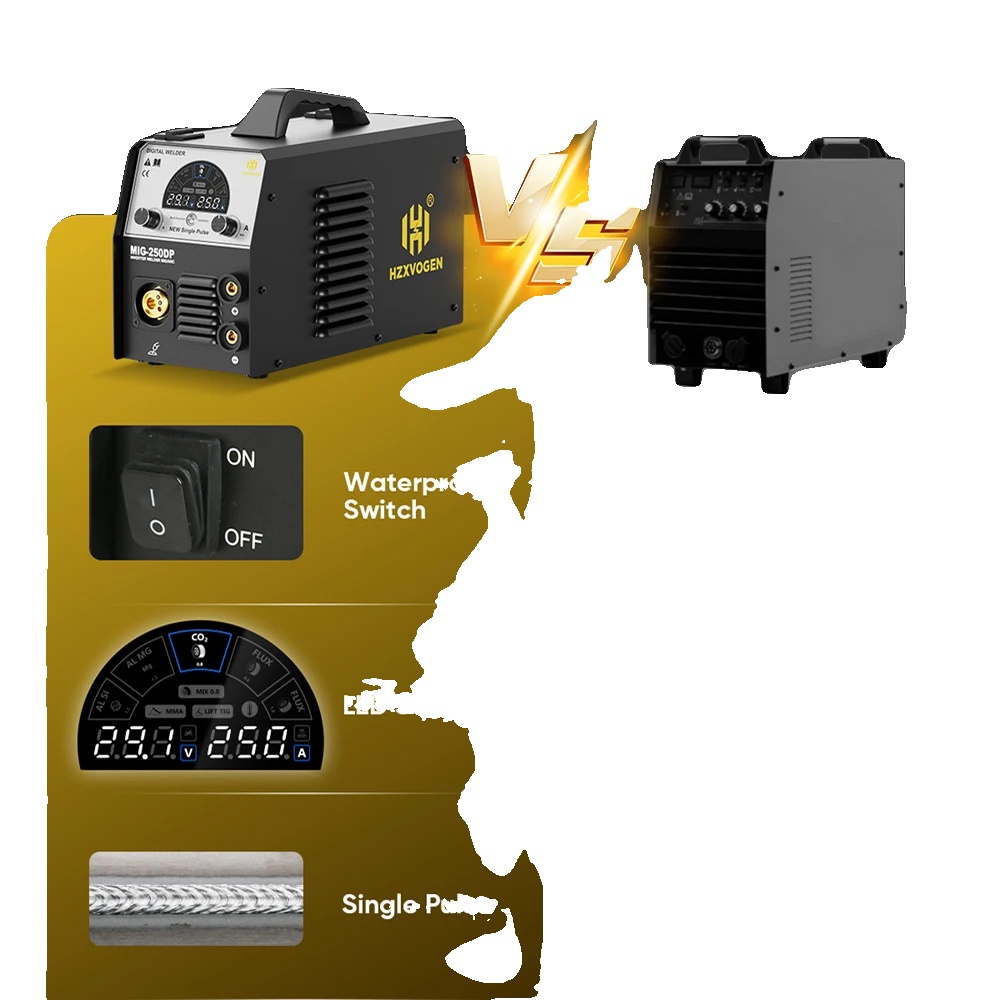 Schweißgerät, 5-in-1-funktionalität, Fortschrittliches Steuerungssystem, Mig250dp, Eu-stecker 220–240 V
