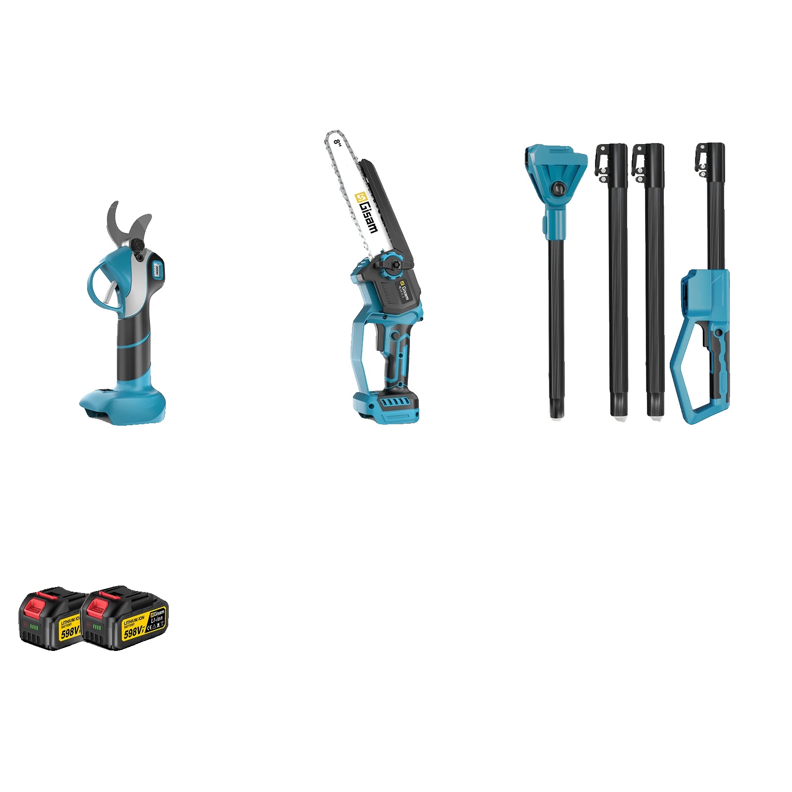 Elektrische Säge, 4-in-1-funktion, Ergonomisches Design, 2 Akkus