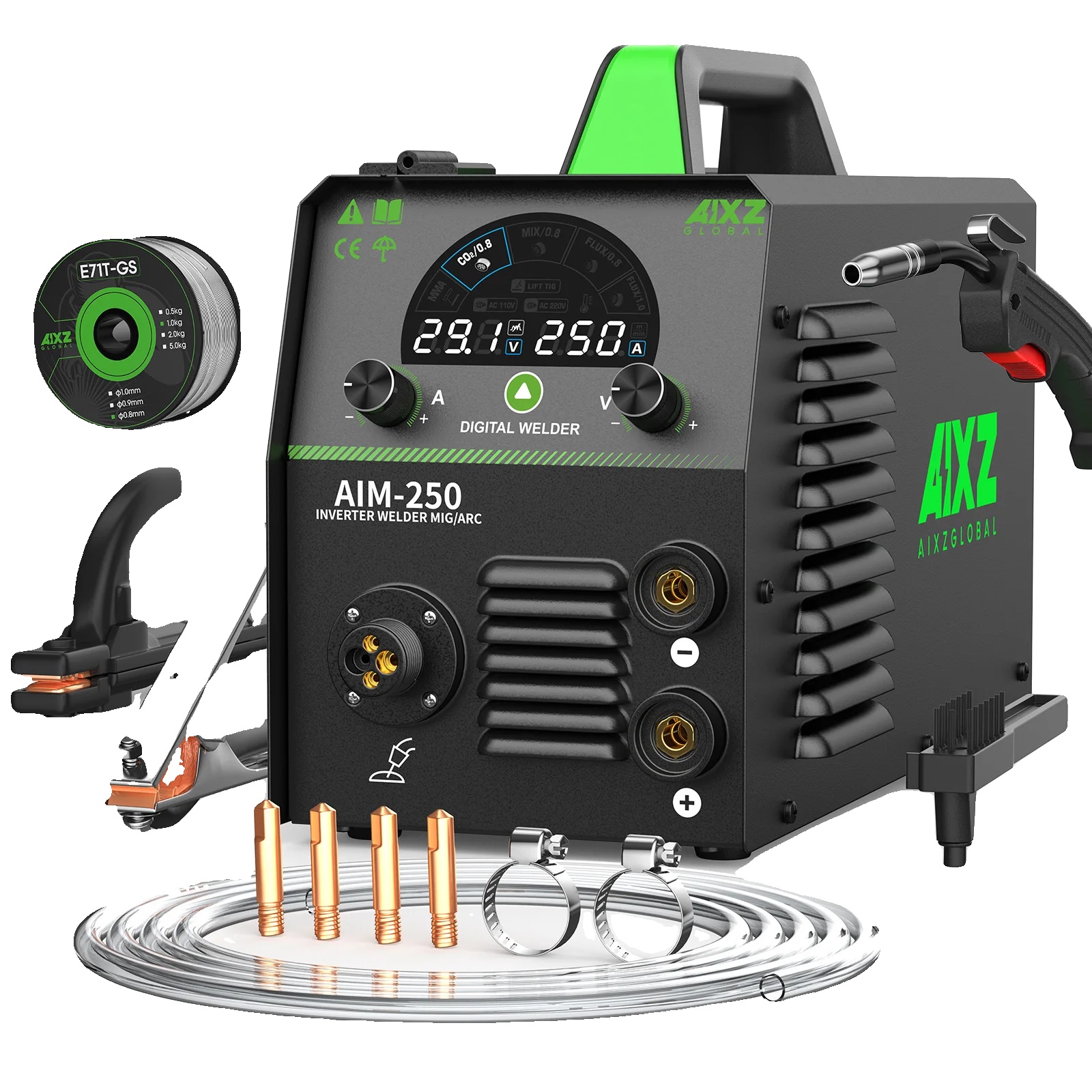 Schweißgerät, 5-in-1 Multiprozess, Igbt-invertertechnologie, Aixz Aim250