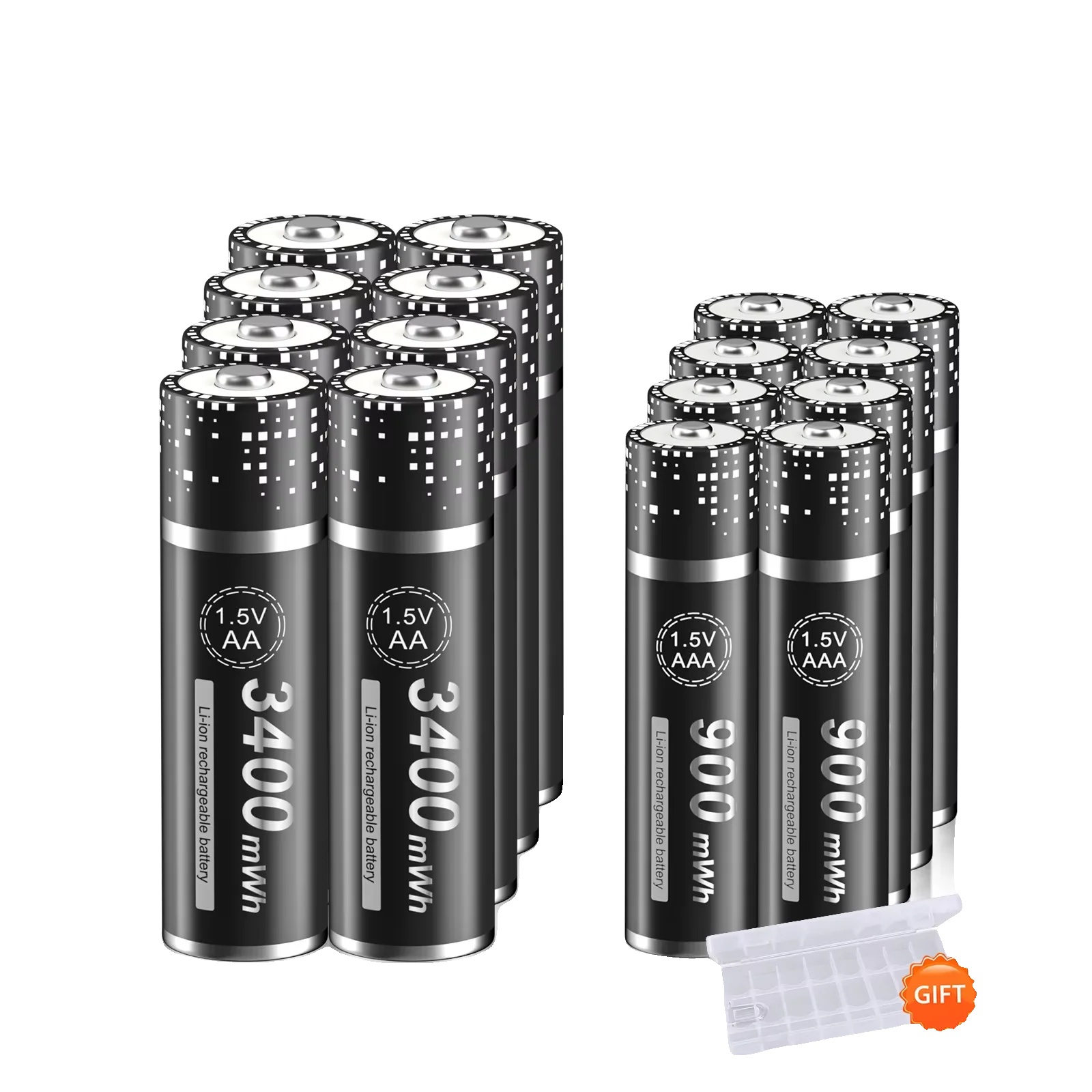 Wiederaufladbare Batterien, Effizientes Laden, Breite Kompatibilität, 8 Aa 8 Aa