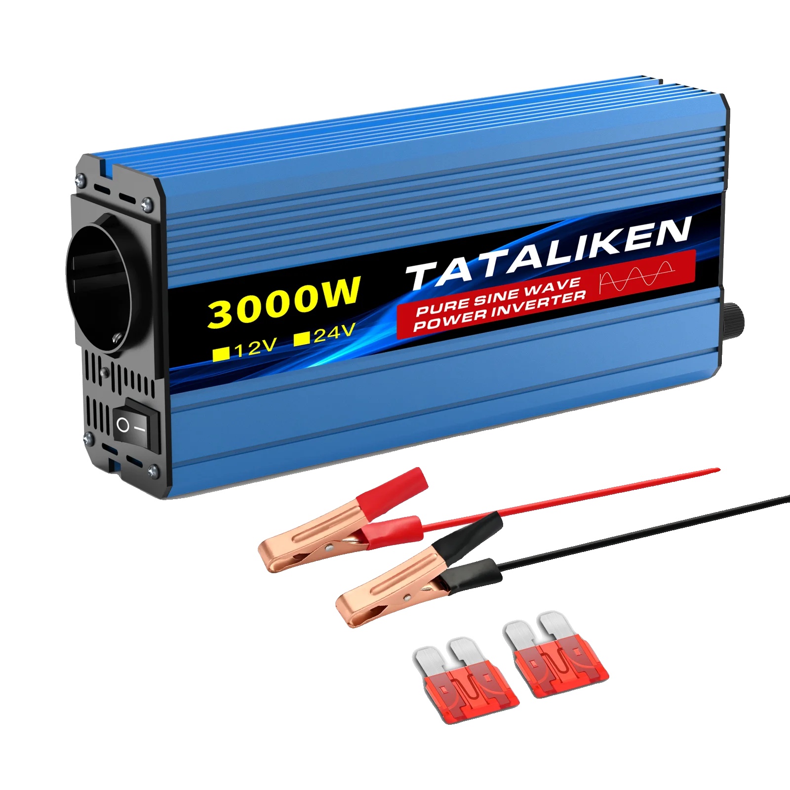 Dc/ac-wechselrichter, Digitales Lcd-display, Thermostatgesteuerter Lüfter, 3000 W, Europa, 24 V, 220–240 V, 50 Hz