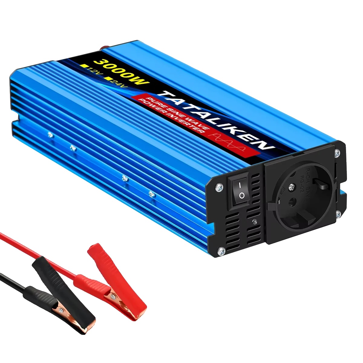 Wechselrichter, Sinuswelle, Tragbarer Konverter, 12 V 3000 W Auf 220 V 50 Hz