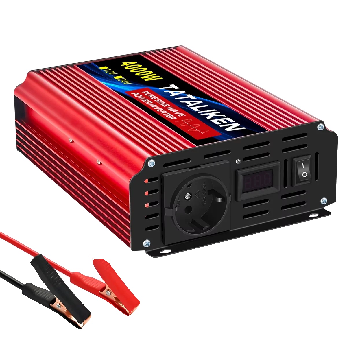 Wechselrichter, Sinuswelle, Tragbarer Konverter, 12 V 4000 W Auf 220 V 50 Hz