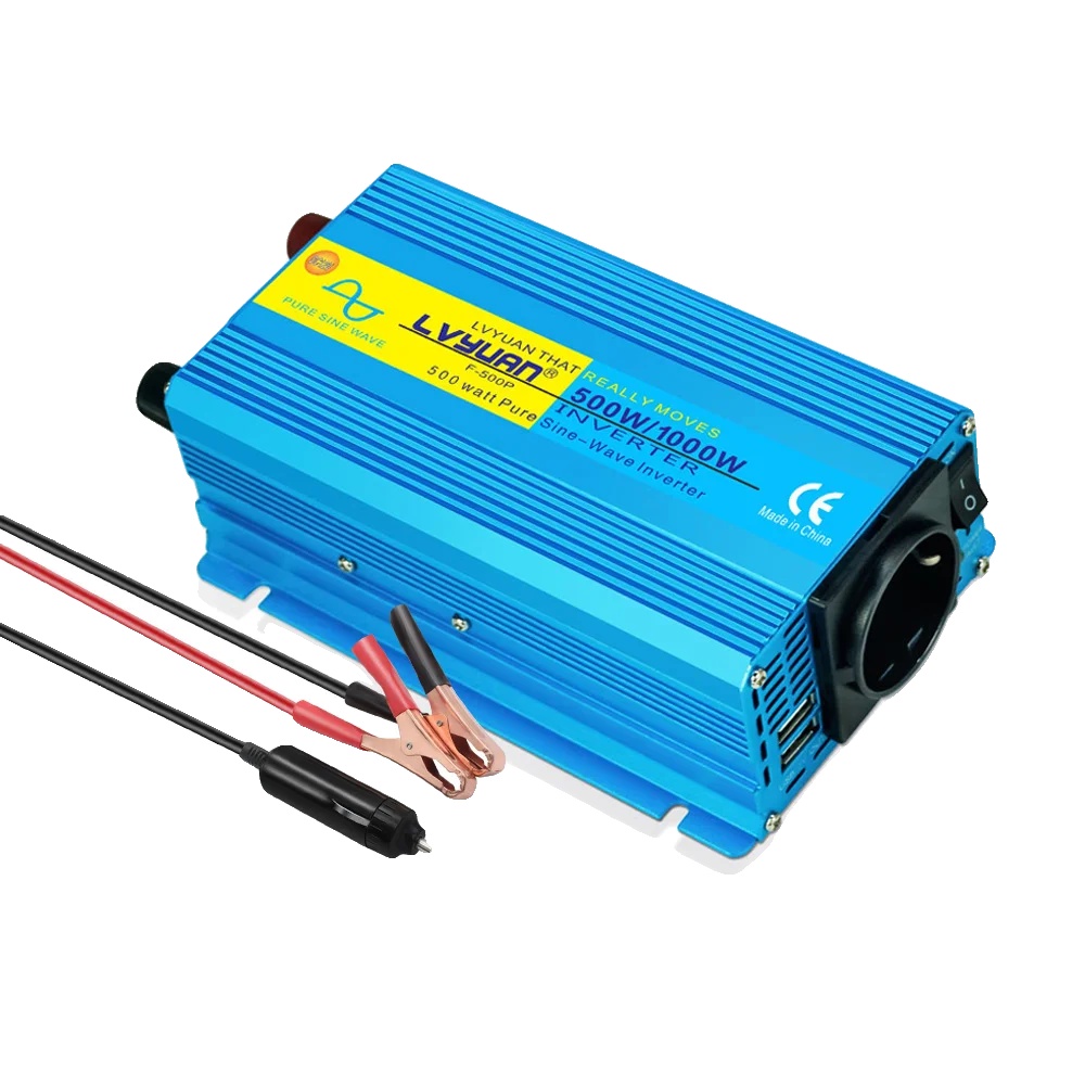 Wechselrichter, Reine Sinuswelle, Usb-ausgang, 12 V, 500–1000 W (eu)