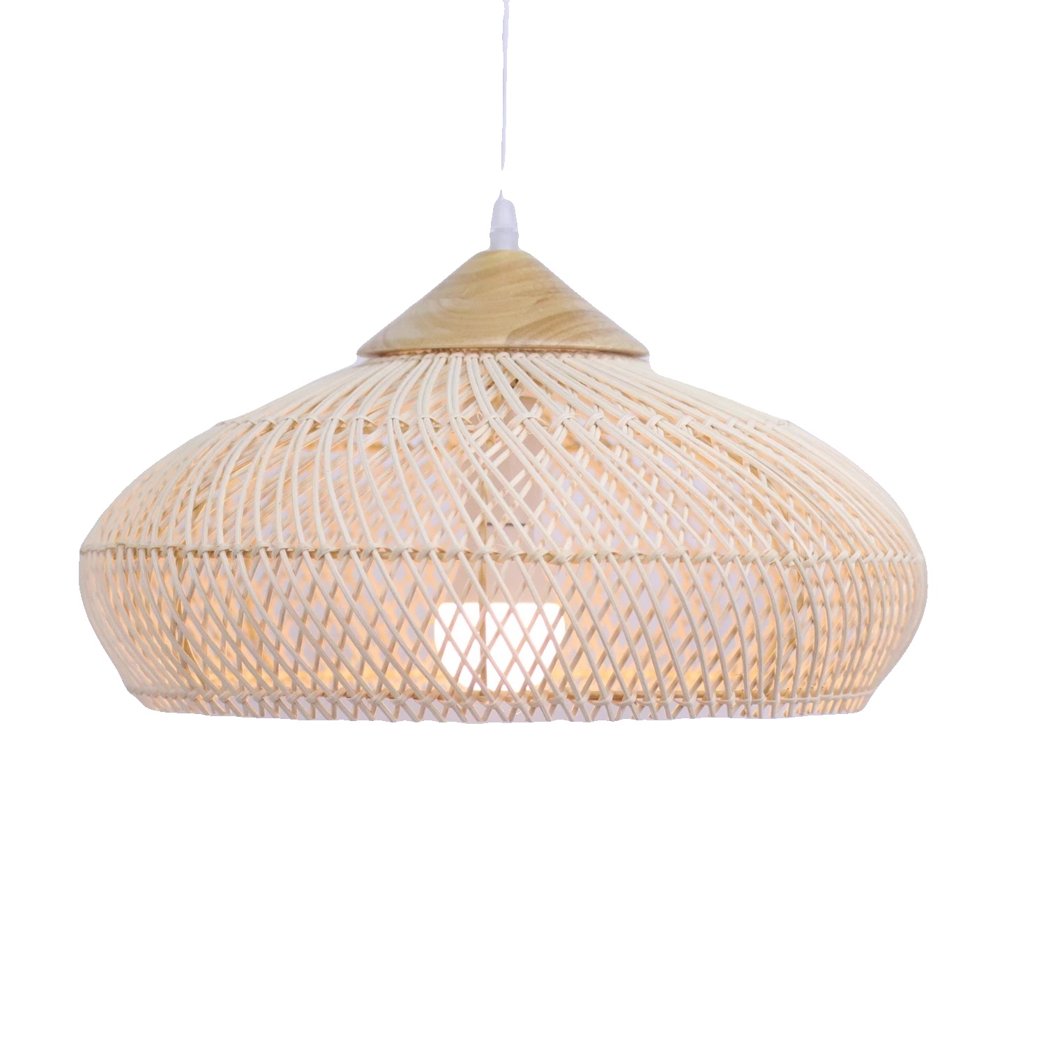 Pendelleuchte, Modernes Design, Vielseitig Platzierbar, Durchmesser 40 X Höhe 19 Cm, Beige, Leuchtmittel Nicht Enthalten