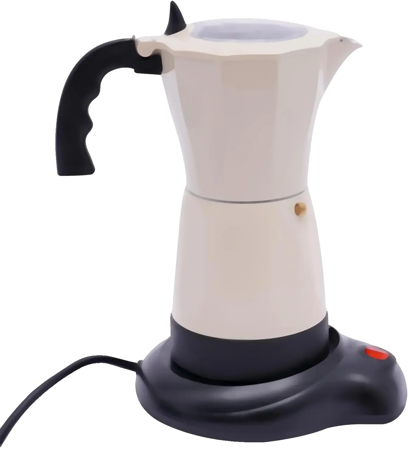 Moka-kaffeemaschine, Effizientes Brühen, Langlebige Materialien, Beige