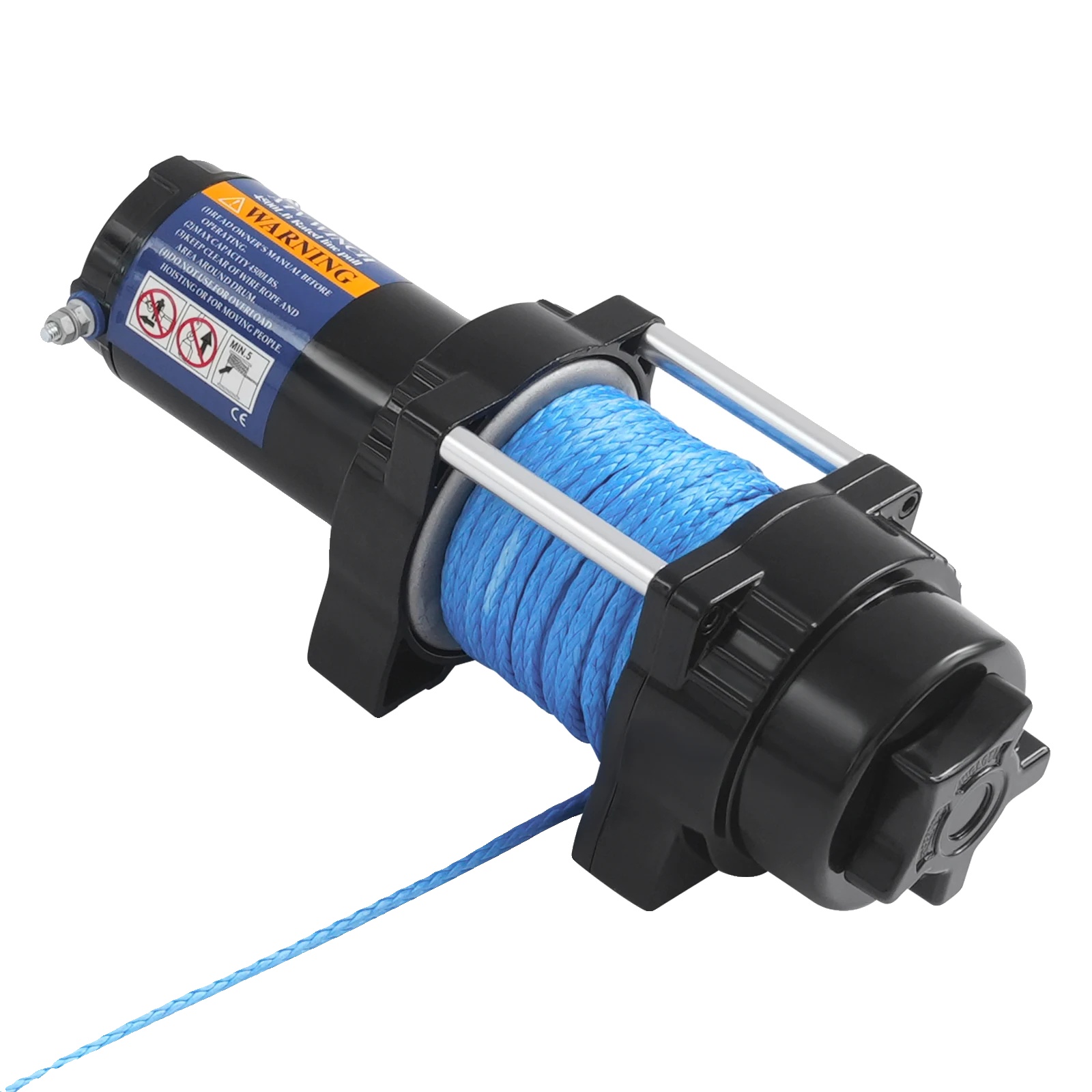 Elektrische Seilwinde, 4500 Lb Zugkraft, Robuste Nylonkonstruktion, Blau