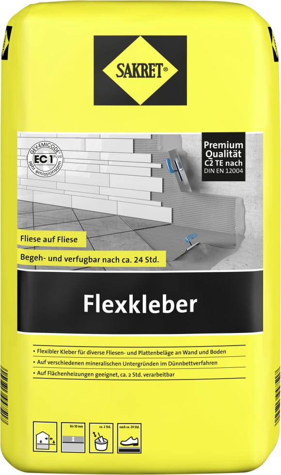 Flexkleber 20 kg Fliesenkleber & Baukleber - Sakret