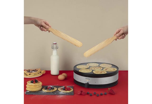 Hkoenig KREP56 Elektrische Crêpesplatte aus Edelstahl