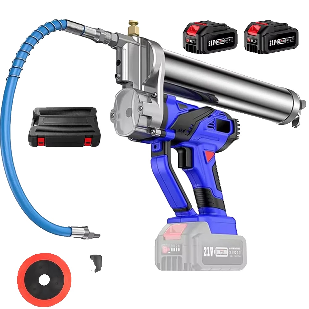 Elektrische Fettpresse, 12000 Psi Druck, Bürstenloser Motor, Mit 2 X 4,0-ah-akkus