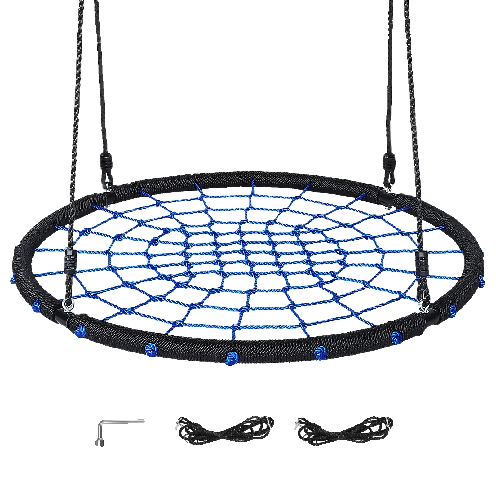 Spinnennetzschaukel, Robuste Konstruktion, Höhenverstellbar, Blau