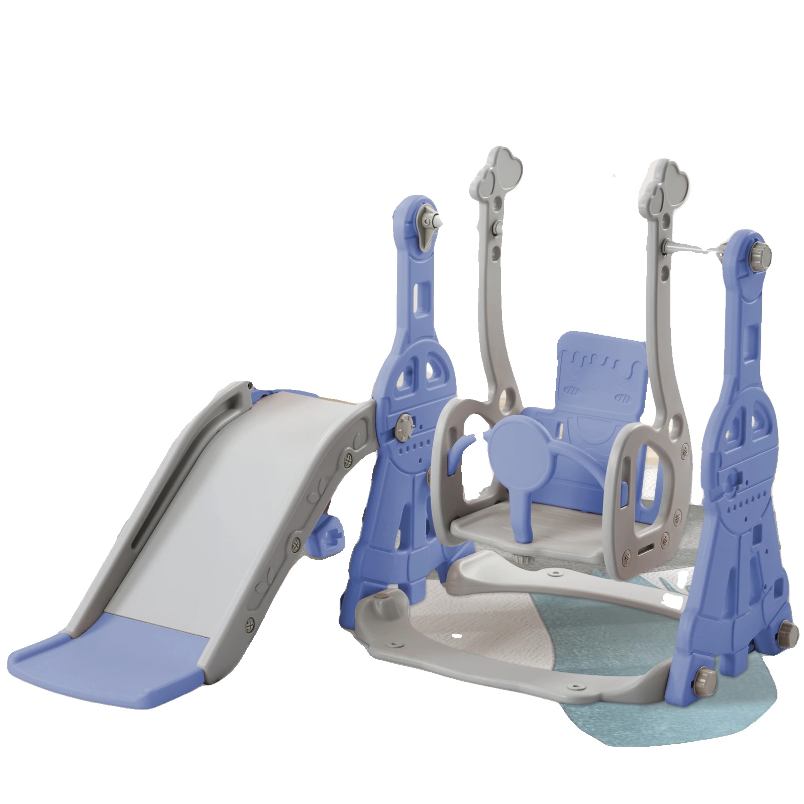 Kinderspielset, 4-in-1-design, Für Drinnen Und Draußen Geeignet, Blau