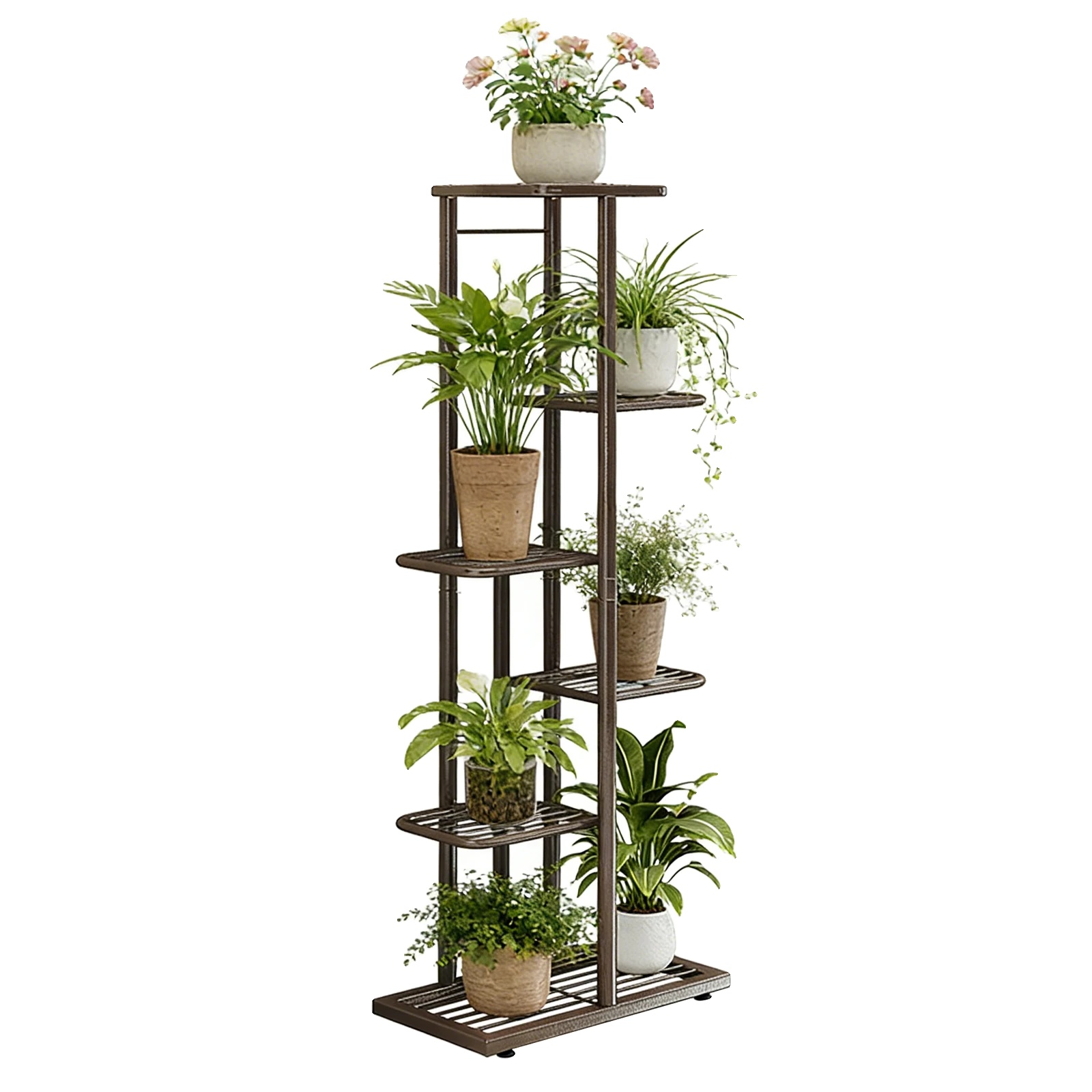 Pflanzenständer, Mehrstufiges Design, Robuste Metallkonstruktion, 6-stufiges Eisengestell