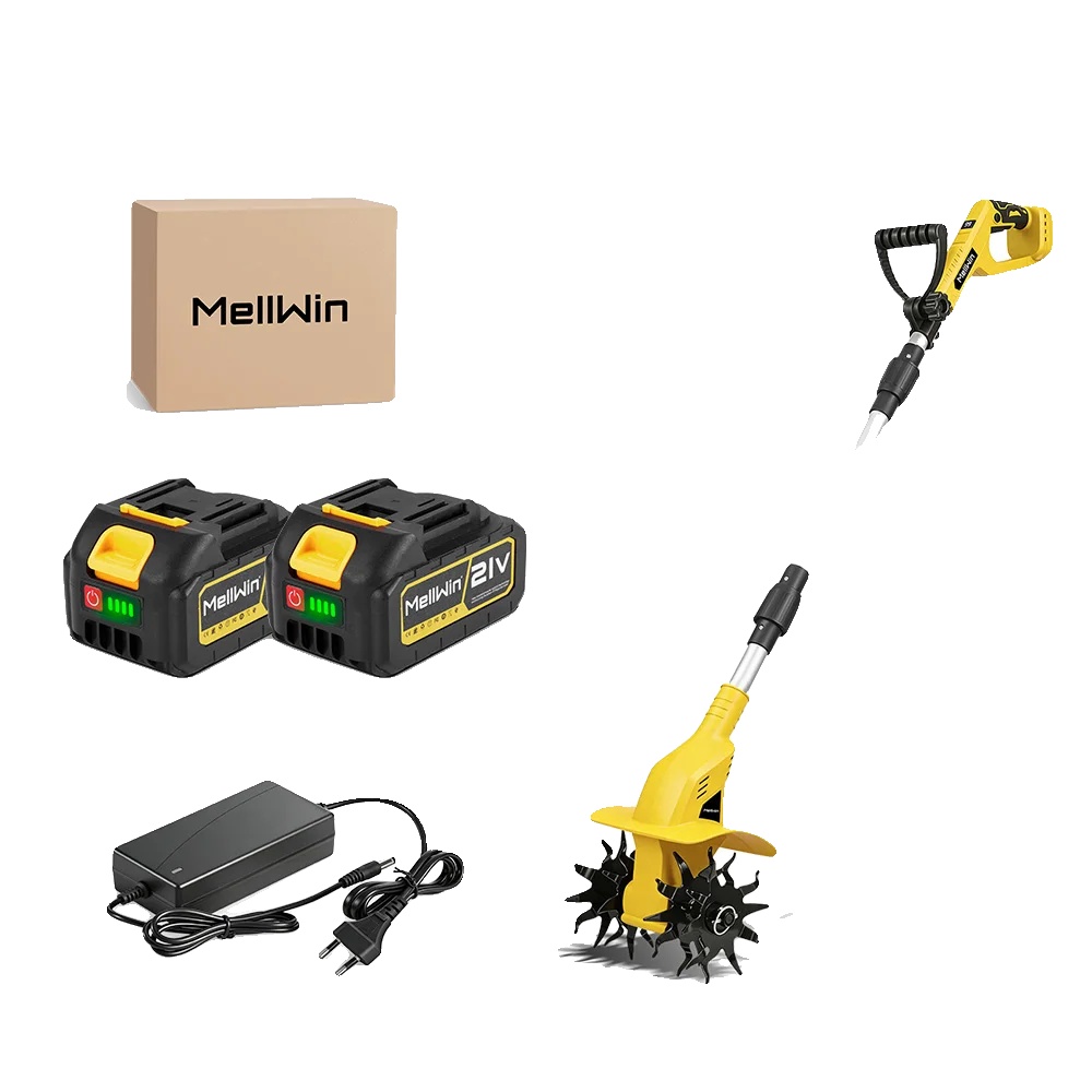 Akku-elektro-gartenfräse, Kraftvolle Bodenbearbeitung, Ergonomisches Design, 2 X 3,0-ah-akkus