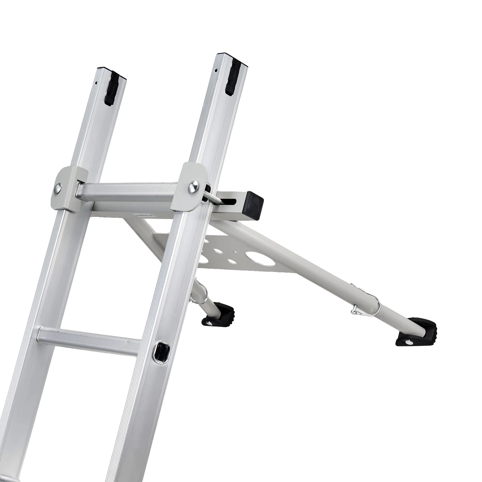 Leiterstabilisator, Hochwertiges Stahlmaterial, Passend Für Leitern Von 30 Bis 44 Cm, Tragkraft Bis Zu 150 Kg, Rutschfeste Gummifüße, Inklusive Werkzeugablage