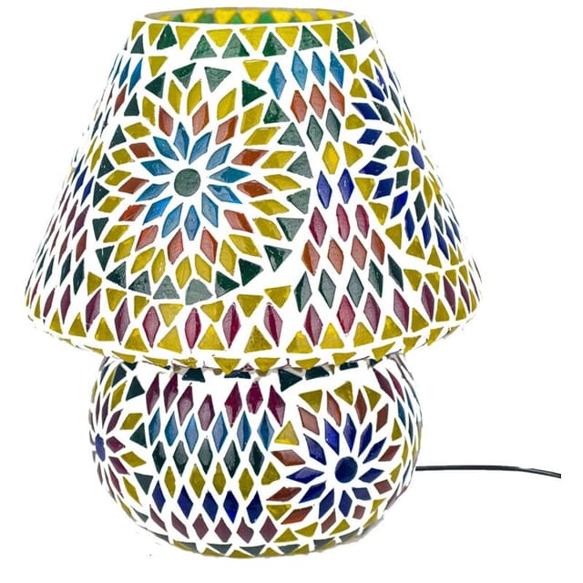 Möbel Desktop -Lampe Abgeladene Lampe braune Lampen 19x19x22Cm 23818 - Signes Grimalt