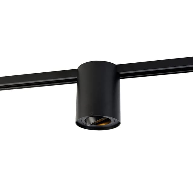 Moderner 1-phasiger Stromschienenstrahler schwarz - Iconic Rondoo Up