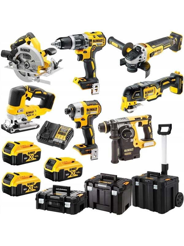 Dewalt - Werkzeuge - Akku-Werkzeug-Set, 14-teilig, mit Akkus und Ladegerät DCK755P3T