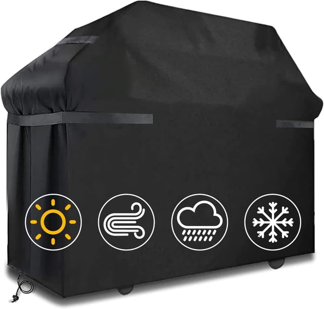 Bbq Covers Wasserdichte Grillabdeckung Winddichte, Reißfeste Grillabdeckung Mit Riemen Und Aufbewahrungstasche (145 X 61 X 117 Cm)