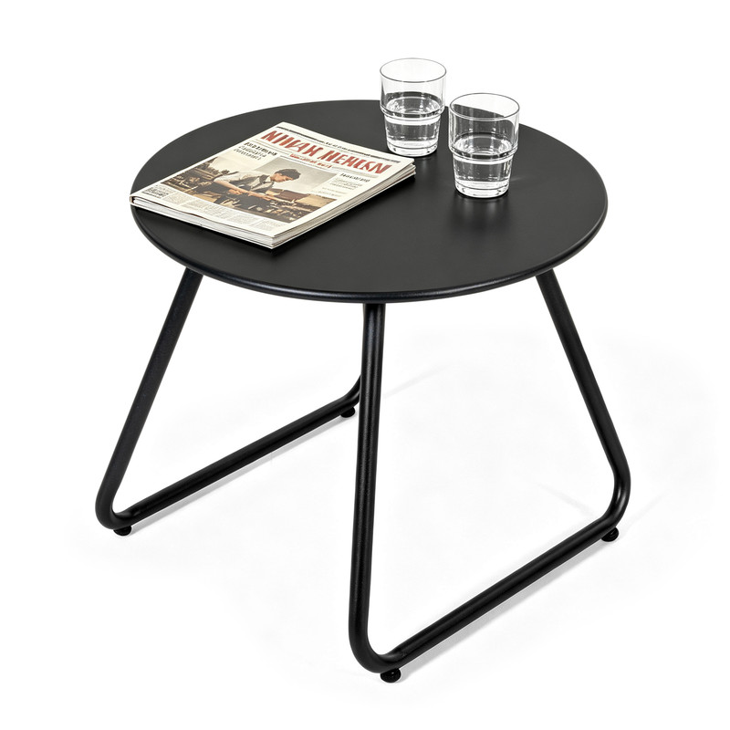 45 Cm Runder Outdoor‑metall‑beistelltisch, Pulverbeschichtet