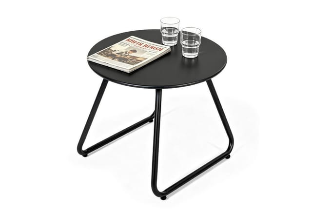 45 Cm Runder Outdoor‑metall‑beistelltisch, Pulverbeschichtet